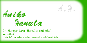 aniko hanula business card